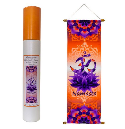 High Quality French Crepe Poly Banner - Namaste - Tapestry