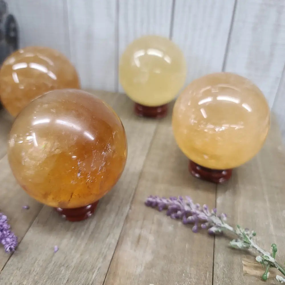 Honey Optical Calcite Sphere 2’’ - Spheres