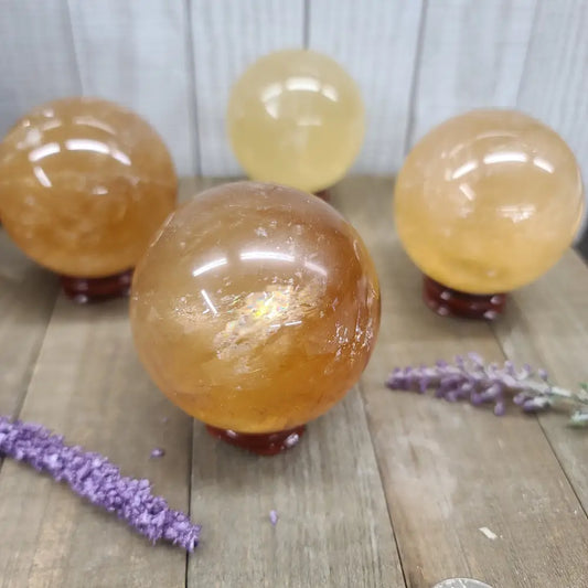 Honey Optical Calcite Sphere 2’’ - Spheres
