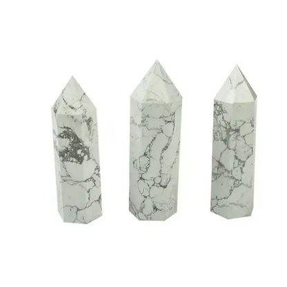 🤍✨ Howlite Point – Calming Clarity and Spiritual Connection ✨🤍 - Towers