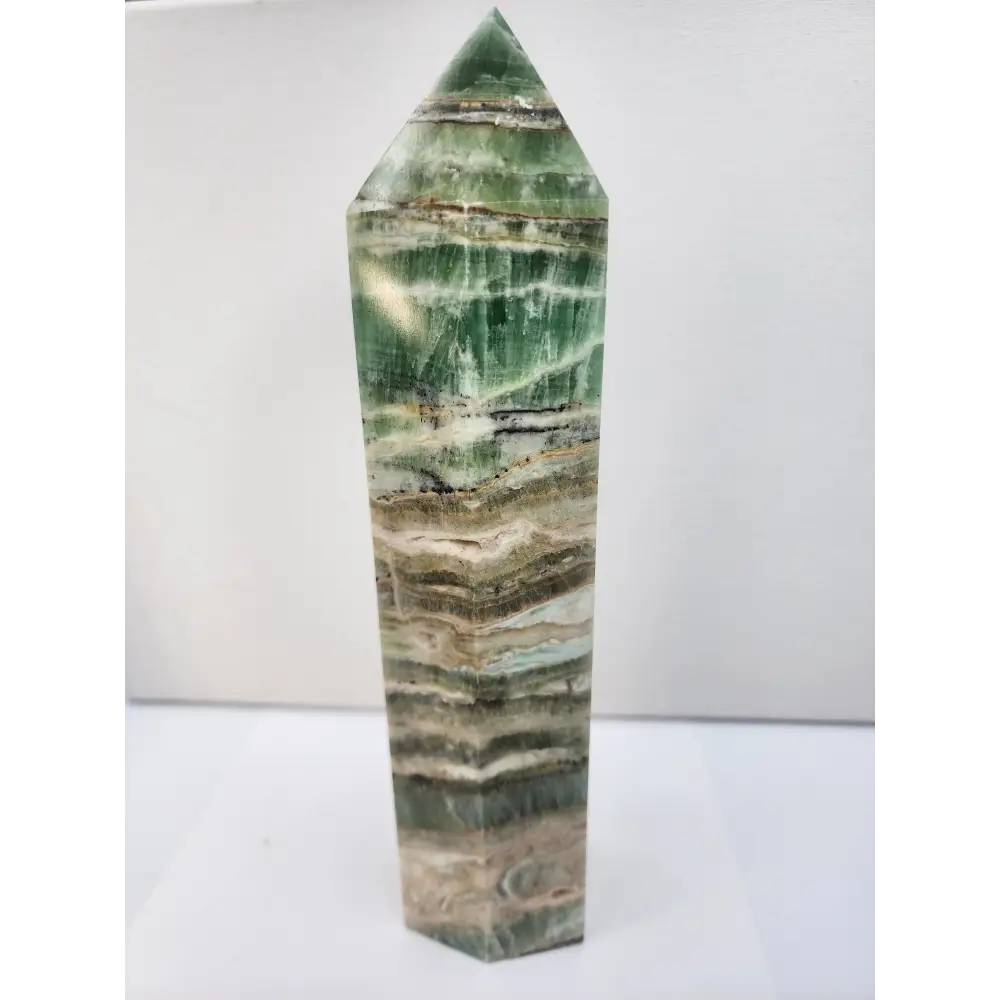 Huge Green Calcite Tower – Powerful Healing Stone 💚🔮 - 1 - 9.75’’