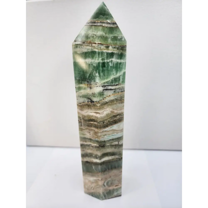 Huge Green Calcite Tower – Powerful Healing Stone 💚🔮 - 1 - 9.75’’