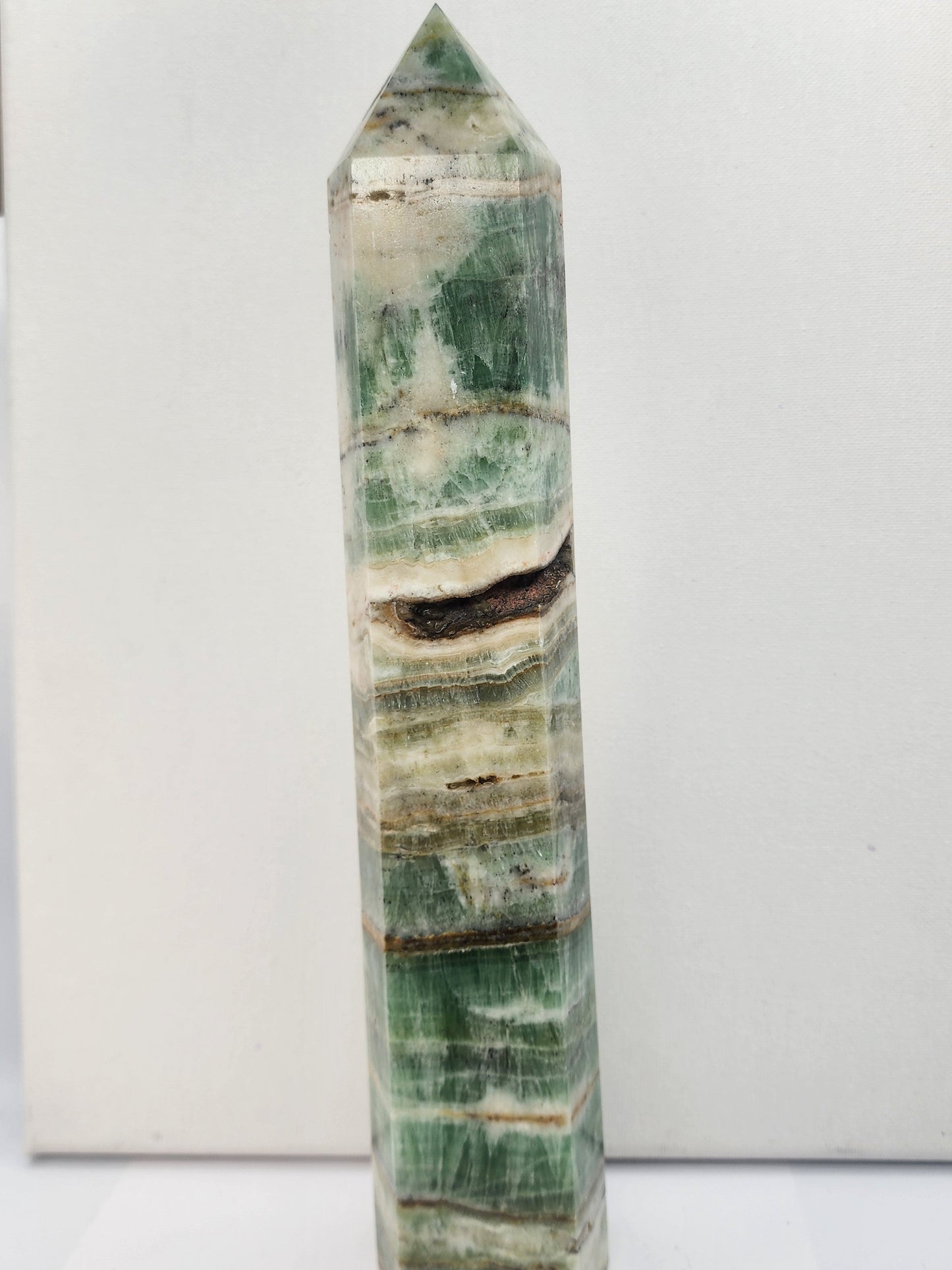 Huge Green Calcite Tower – Powerful Healing Stone 💚🔮 - 3 - 11.75’’