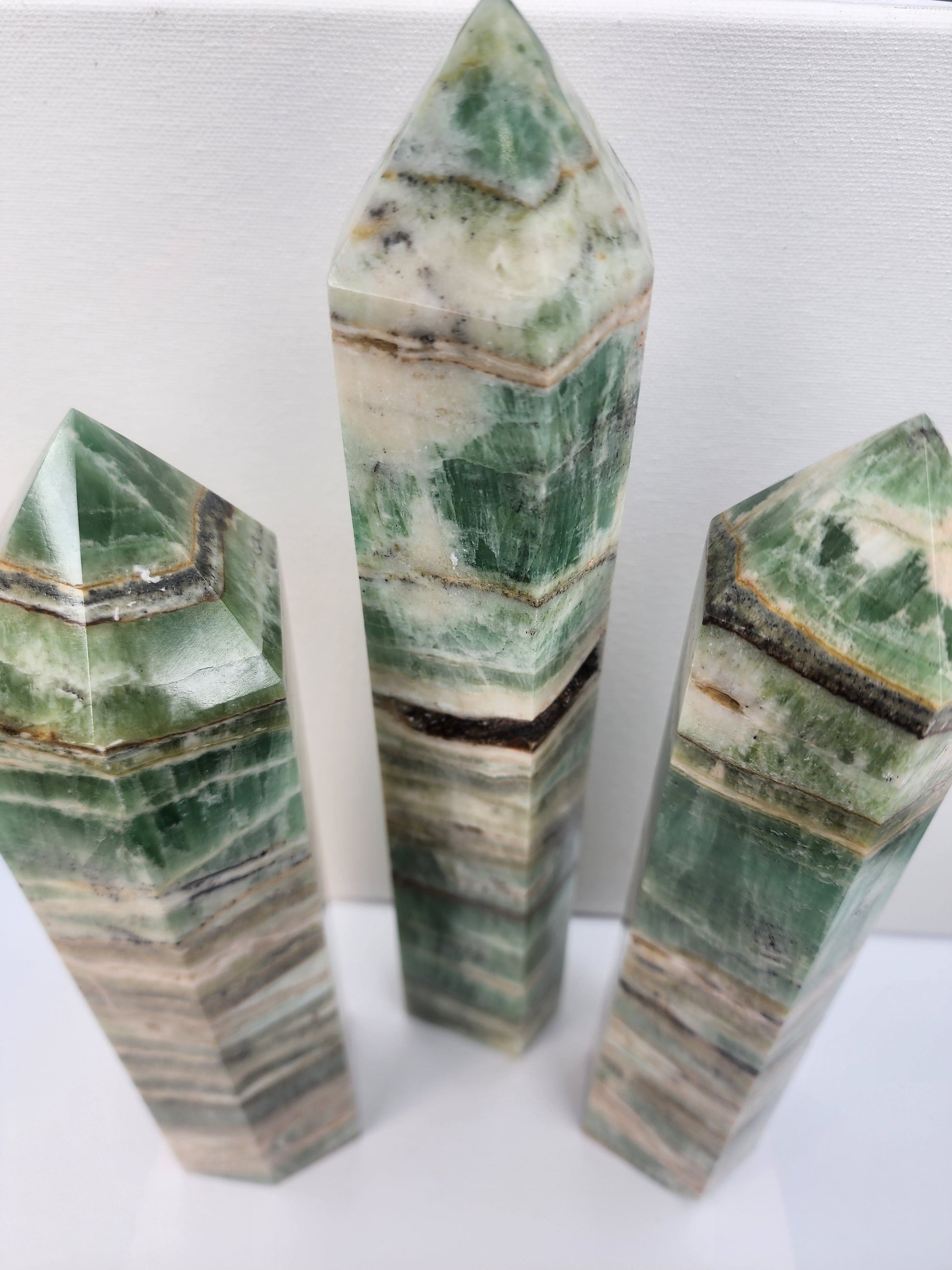 Huge Green Calcite Tower – Powerful Healing Stone 💚🔮