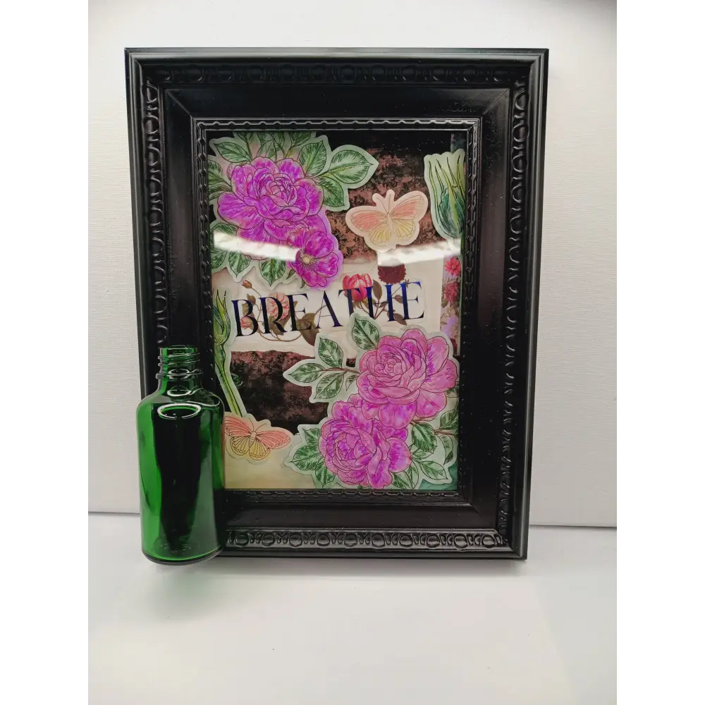 🖤🌱 Inspiring Propagation Frame with Bottle – Growth Positivity and Daily Motivation ✨ - Breathe