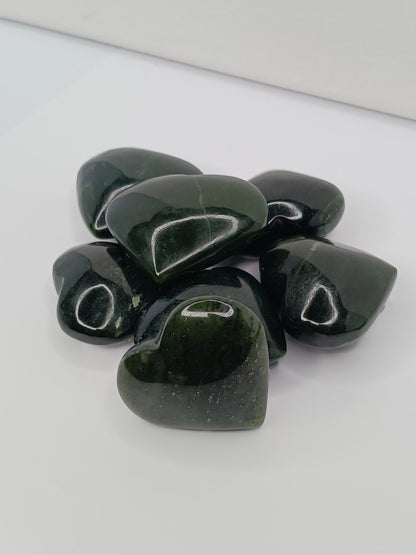 💚✨ Jade Heart – Intuitive Pick (1 1/2’’–1 3/4’’) – Luck Harmony & Heartfelt Healing! 🌿 - Carvings