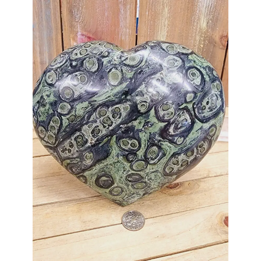 Kambaba Jasper Heart - A - Carvings