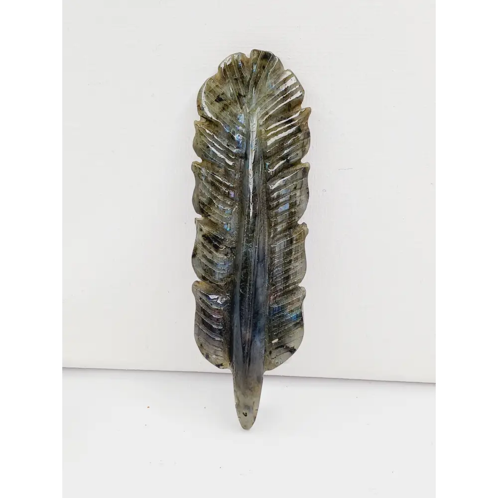 🪶✨ Labradorite Feather – Magic Protection and Spiritual Awakening 🌈 - 1 - Carvings