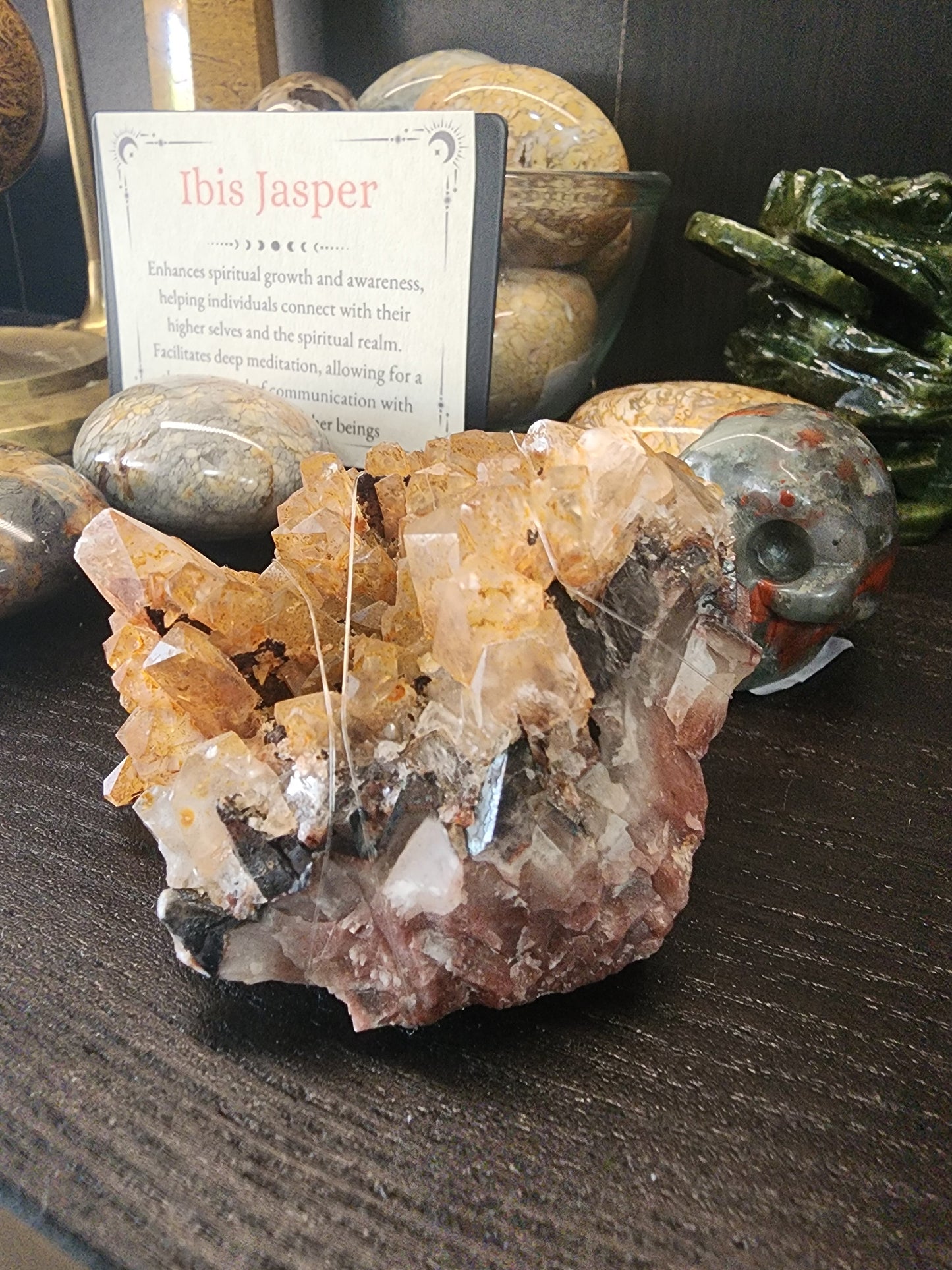 🍯🔴 Lambian Citrine on Red Calcite Matrix – Manifestation Vitality & Earthy Abundance! ✨ - Specimens
