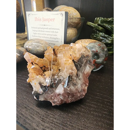 🍯🔴 Lambian Citrine on Red Calcite Matrix – Manifestation Vitality & Earthy Abundance! ✨ - Specimens