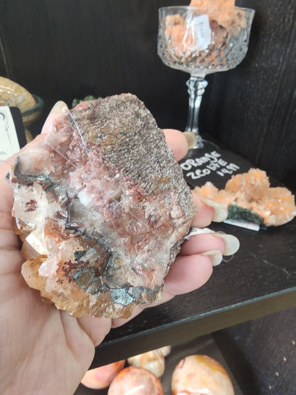 🍯🔴 Lambian Citrine on Red Calcite Matrix – Manifestation Vitality & Earthy Abundance! ✨ - Specimens