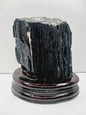 🖤🌳 Large Black Tourmaline on Wood Stand – Protection Grounding and Bold Energy ✨ - 1 - Specimens