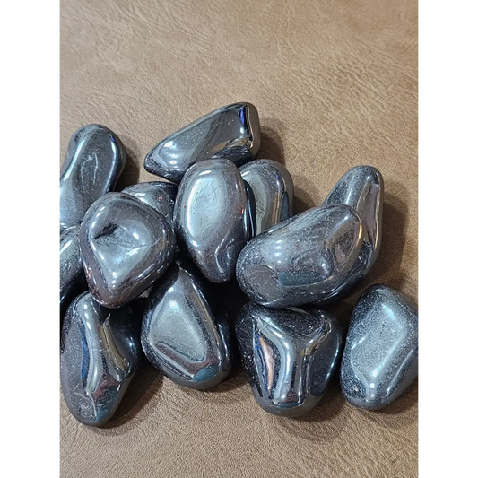 🖤✨ Large Hematite Tumble – Grounding Protection & Magnetic Energy! 🌑 - Tumbles