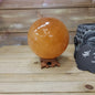 Large Honey Calcite Sphere - 03. Honey Calcite Sphere - 4 1/2’’ - Spheres