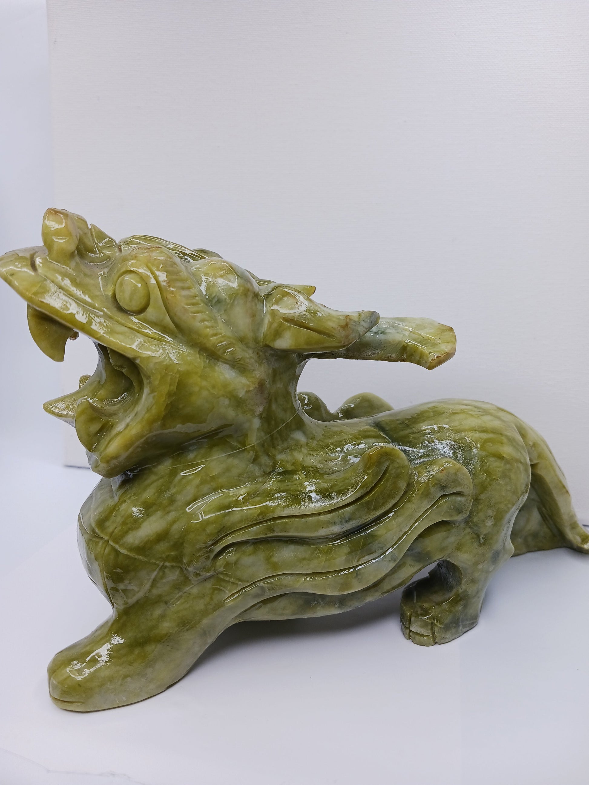 🐉💰 Large Pixiu Money Dragon 9.5 Inch – Luck Protection and New Beginnings ✨ - Carvings