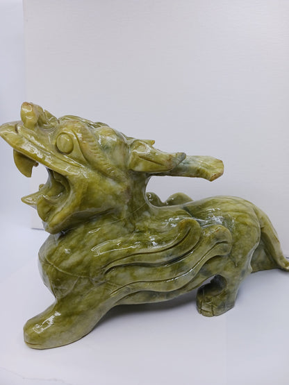🐉💰 Large Pixiu Money Dragon 9.5 Inch – Luck Protection and New Beginnings ✨ - Carvings
