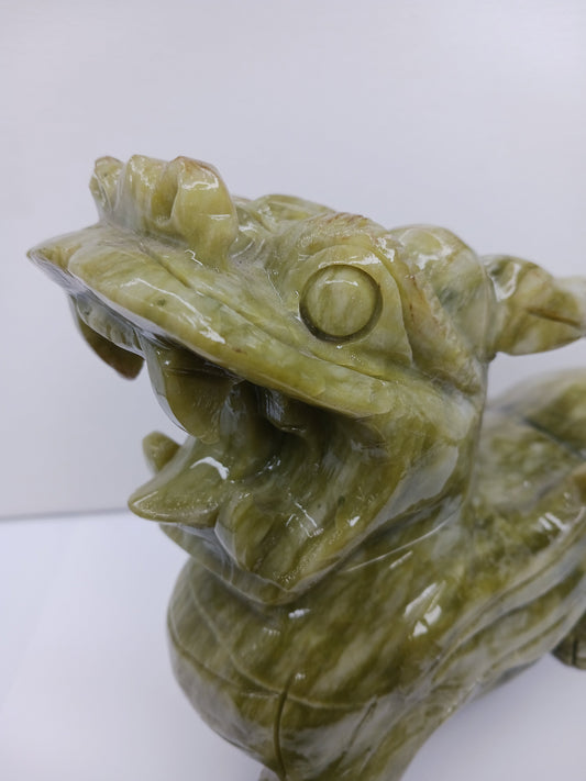 🐉💰 Large Pixiu Money Dragon 9.5 Inch – Luck Protection and New Beginnings ✨ - Carvings