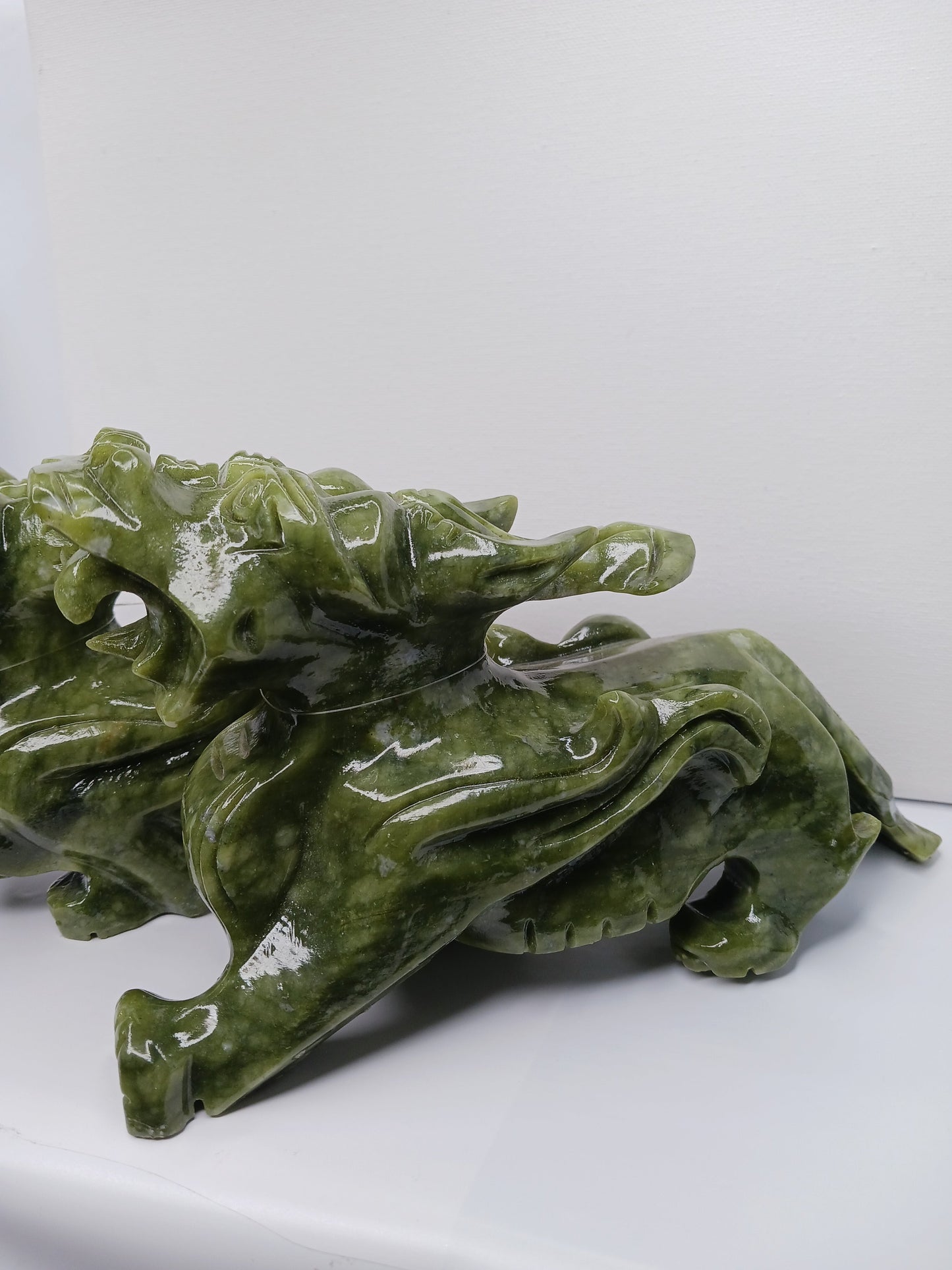 🐉💰 Large Pixiu Money Dragon Pair 8.5 x 5.25 Inch – Wealth Protection and Good Fortune ✨ - Carvings