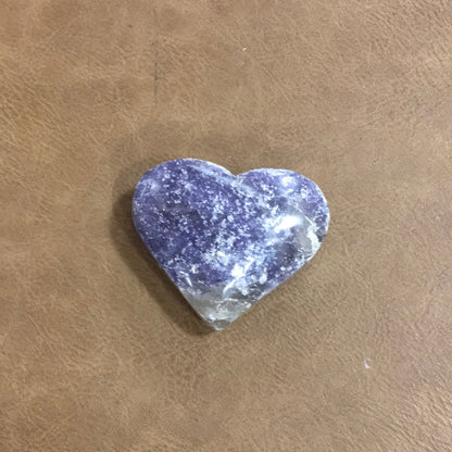 Lepidolite Palmstones - Hearts - PALM