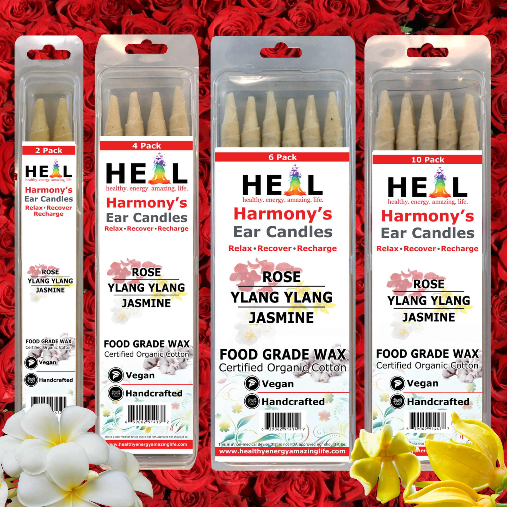 🕯️💗 Love Ear Candles by Doc Harmony – 2-Pack – Heart-Centered Relaxation & Self-Care! ✨ - Candles & Accessories