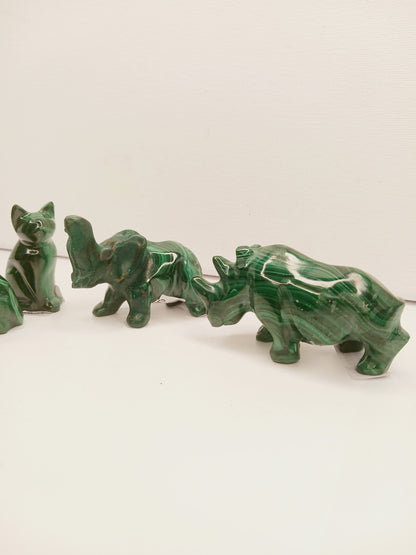 🐾💚 Malachite Animal Carvings – Transformation Protection and Heart Healing ✨
