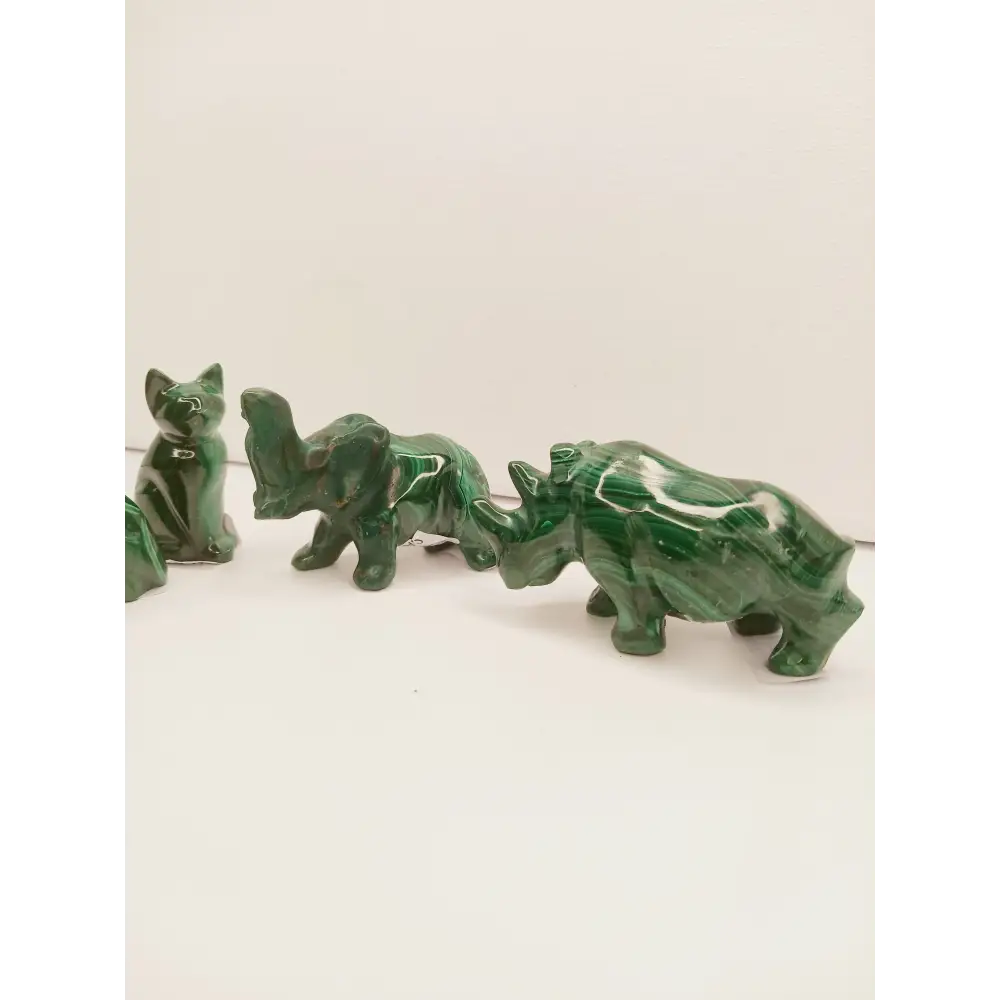 🐾💚 Malachite Animal Carvings – Transformation Protection and Heart Healing ✨