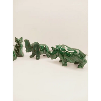 🐾💚 Malachite Animal Carvings – Transformation Protection and Heart Healing ✨