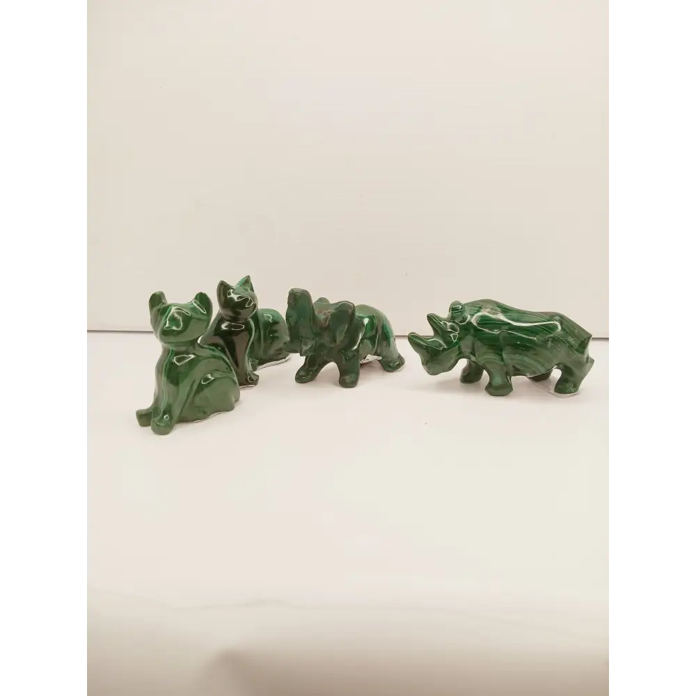 🐾💚 Malachite Animal Carvings – Transformation Protection and Heart Healing ✨
