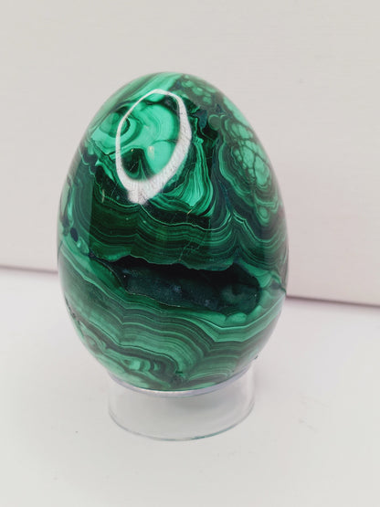💚🥚 Malachite Egg – Transformative Beauty Growth and Heart Healing! ✨ - 2 3/4’’’ Egg - Spheres