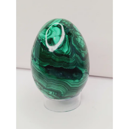 💚🥚 Malachite Egg – Transformative Beauty Growth and Heart Healing! ✨ - 2 3/4’’’ Egg - Spheres