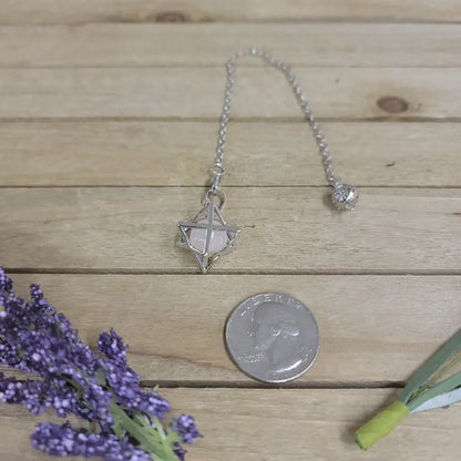 MERKABA / CRYSTAL PENDULUM - ROSE QUARTZ - Pendulums & Mats