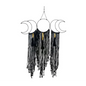 Metal Wall Hanging w/ Fringe - Moon Phases Black - Home Decor
