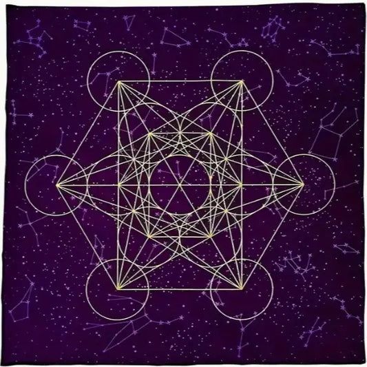 Metatrons Cube Altar Cloth 29.5 x 29.5 - Altar Supplies