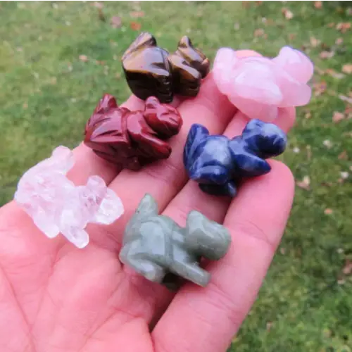 Mini Crystal Squirrels - Carvings