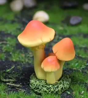 Mini Mushrooms for Fairy Gardens - Orange - Fairy Gardens