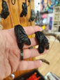 Little Stone Carvings- Owl Gnome Fairy Mushroom Llama Middle fingers and Bats - bats