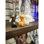 Little Stone Carvings- Owl Gnome Fairy Mushroom Llama Middle fingers and Bats - llama