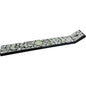 Hand-made wood incense holder, 13.5 inches, with glass mosaic moon phases on a mirrored background, displayed on a white surface.