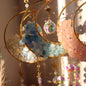 🌙✨ Moon Suncatcher with Crystals – Lunar Magic Rainbow Light and Uplifting Energy! 🌈 - Rose Quartz-Pink