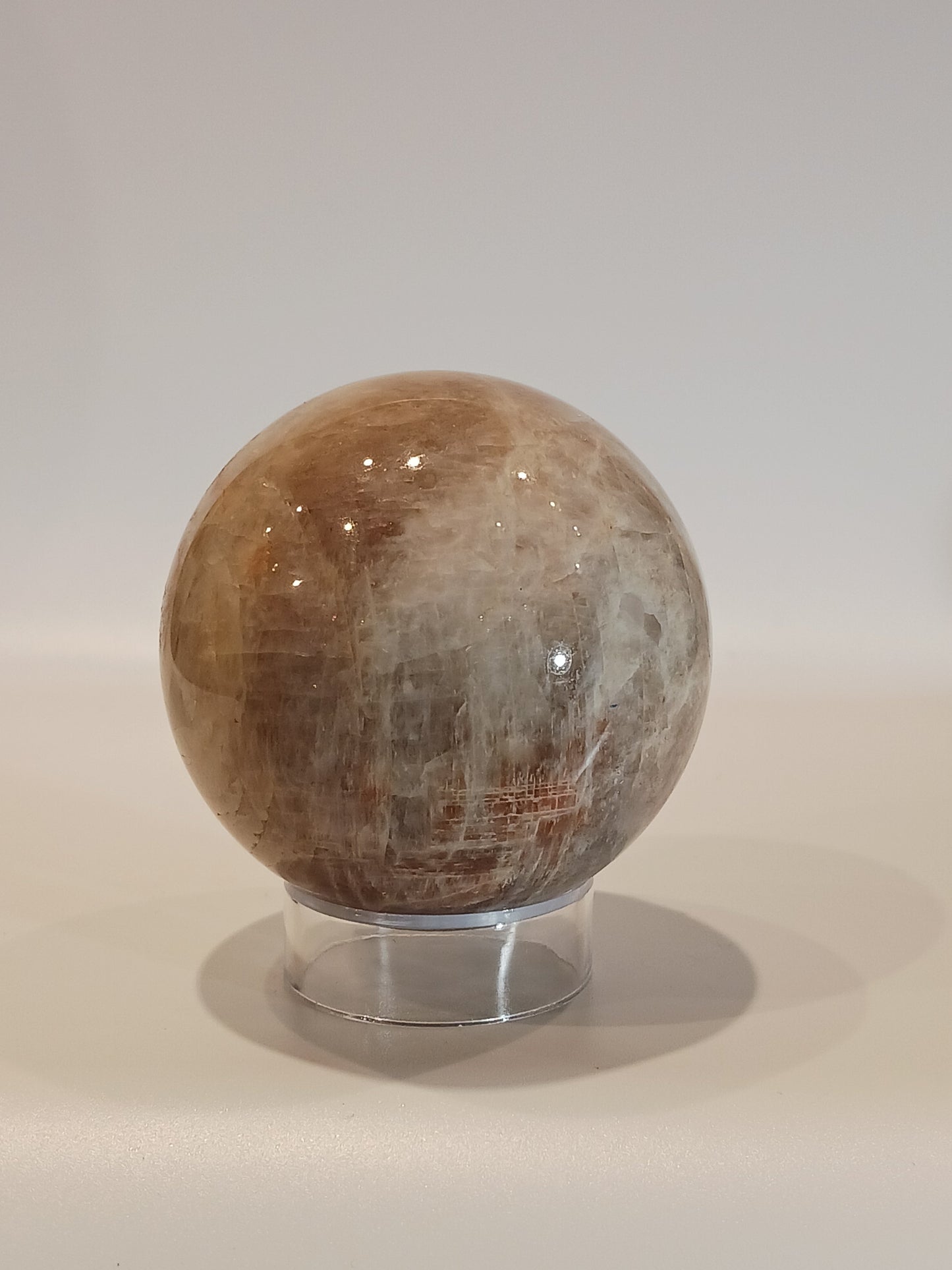 Moonstone with Sunstone Sphere – Harmony & Empowerment Crystal | The Mystical Moons - 5 - 2 3/4’’ - Spheres