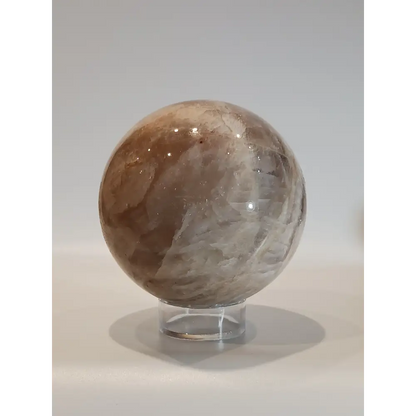 Moonstone with Sunstone Sphere – Harmony & Empowerment Crystal | The Mystical Moons - 7 2 1/4’’ - Spheres