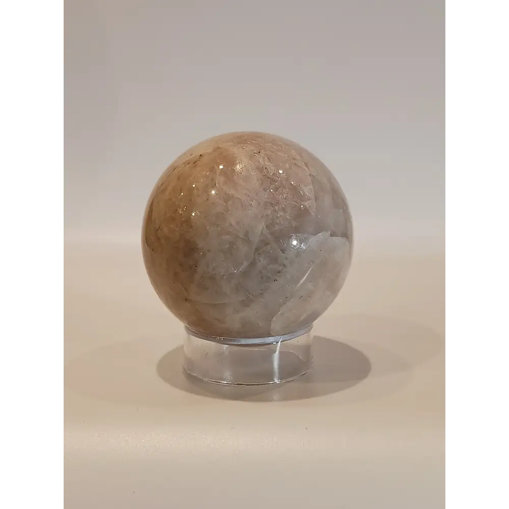Moonstone with Sunstone Sphere – Harmony & Empowerment Crystal | The Mystical Moons - 2 - 3’’ - Spheres