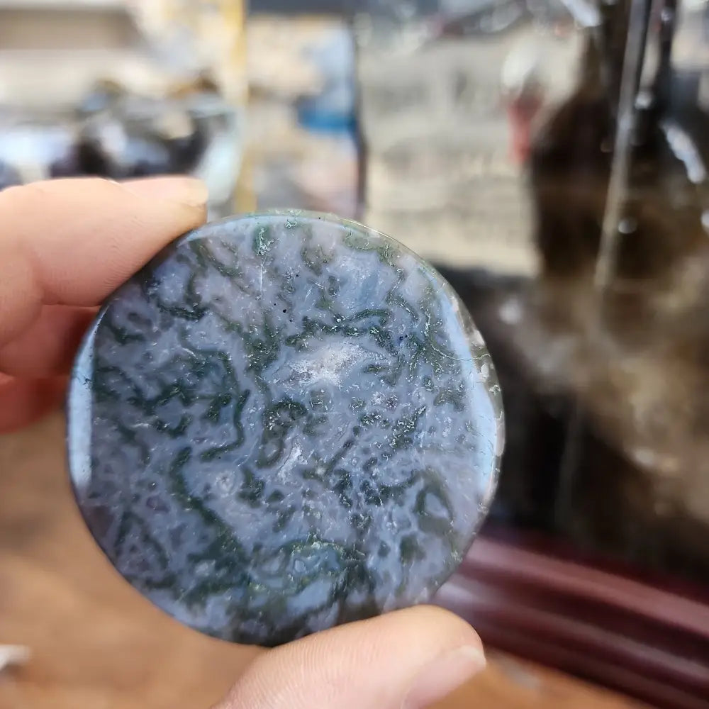 Moss Agate Mini Plate & Leaf - 5 - Carvings