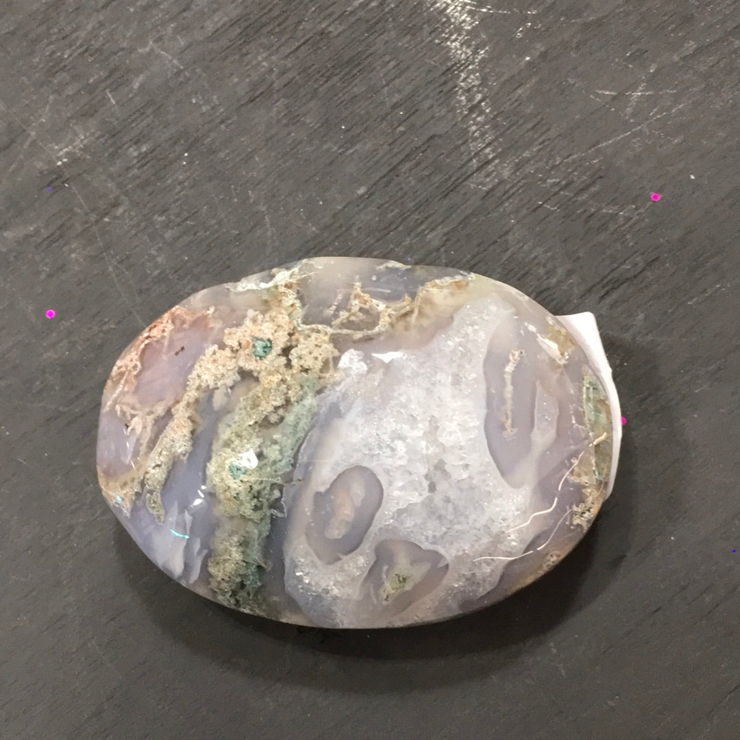 Incredible Moss Agate Palmstones and Hearts - 8 - PALM