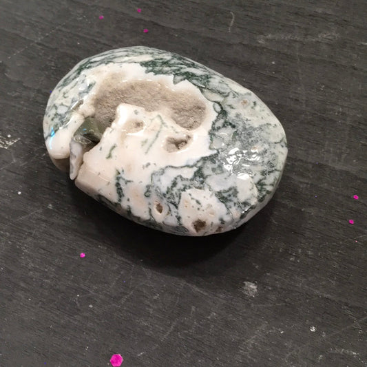 Incredible Moss Agate Palmstones and Hearts - 1 - PALM