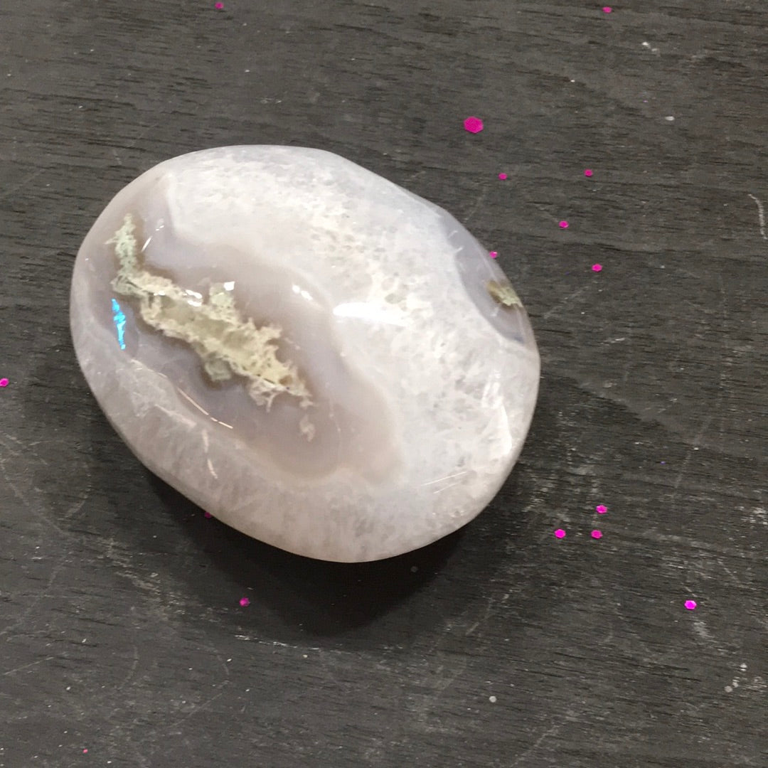 Incredible Moss Agate Palmstones and Hearts - 3 - PALM