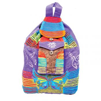 🦋🌈 Multicolored Butterfly Backpack (Razor Cut) – Transformation Boho Style and Everyday Magic! 🎒