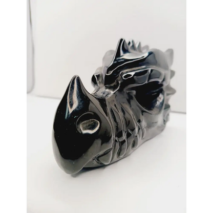 🐉🖤 Obsidian Dragon Head Carving 7’’ – Protection Power and Ancient Magic! ✨