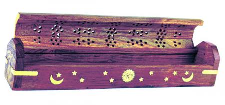 🌙⭐ Octagonal Moon and Star Incense Burner and Storage Box – Celestial Magic Clean Rituals and Versatile Organization! ✨