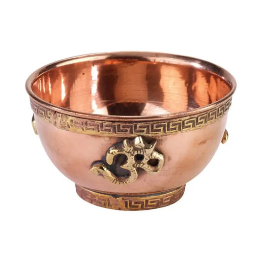 Om Copper Bowl Incense Burner - Incense & Burners